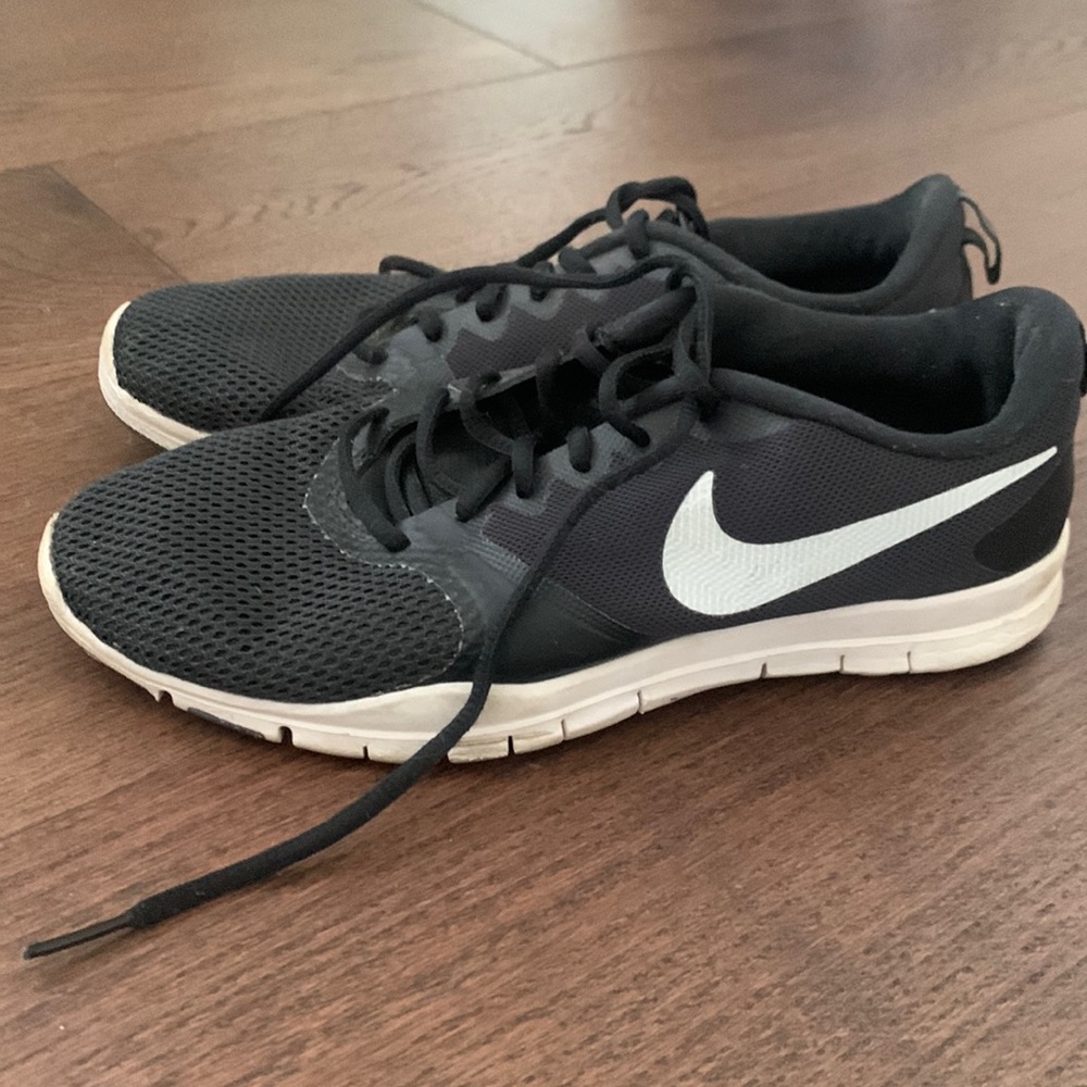 Black and white Nike runners